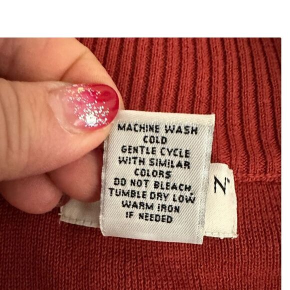 Covington ~Women’s Rust Color Zipped Sweater Jacket ~ Made in Japan ~ size L - Picture 7 of 12
